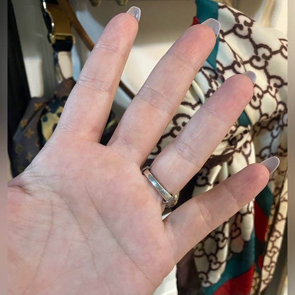 Judith Ripka Pink Sapphire& sterling silver Square Shape Ring- size 6.5 - Picture 6 of 6